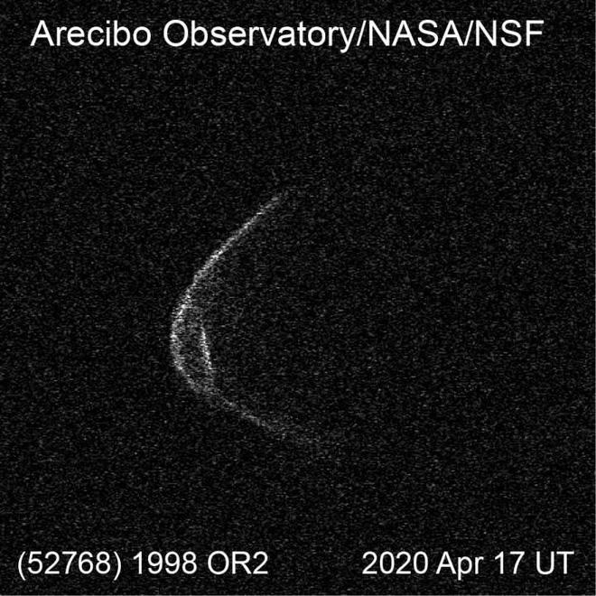A mask asteroid flies across the Earth Picture 1