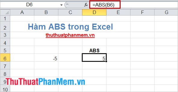 ABS function (absolute value calculation) in Excel Picture 4