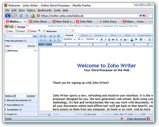 Access and edit documents online with Zoho Picture 15