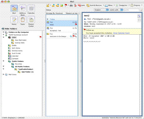 Access Exchange 2007 from Apple Macintosh (Part 2) Picture 10