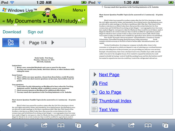 Access SkyDrive from iPhone Picture 5