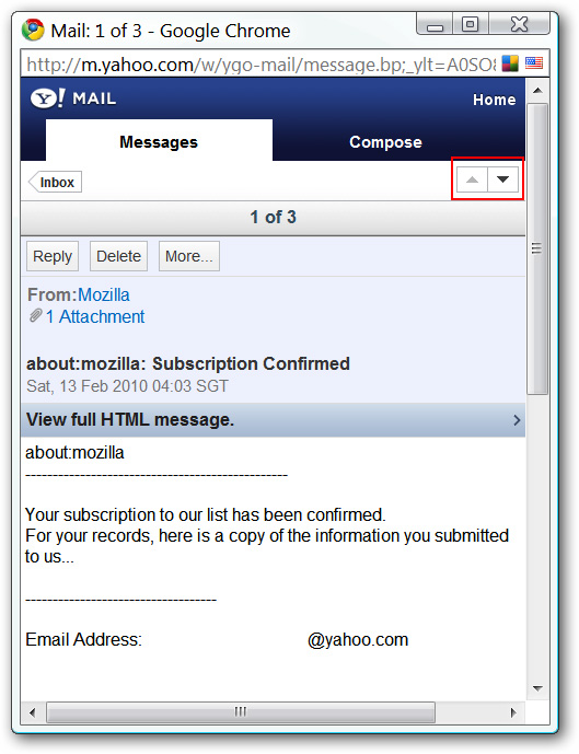 Access to Yahoo! Mail and services on Google Chrome Picture 9