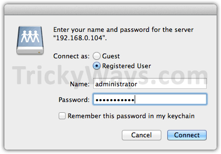 Access Windows 7 computer from Mac OS X Lion Picture 11