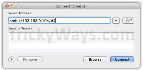 Access Windows 7 computer from Mac OS X Lion Picture 14