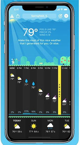Accurate weather forecast applications on the phone Picture 10