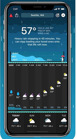 Accurate weather forecast applications on the phone Picture 11