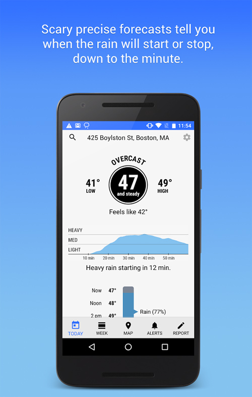 Accurate weather forecast applications on the phone Picture 8