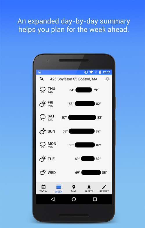 Accurate weather forecast applications on the phone Picture 9