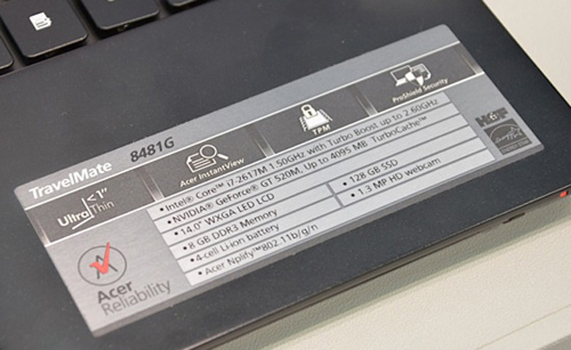 Acer TravelMate 8481 battery 13 hours Picture 8