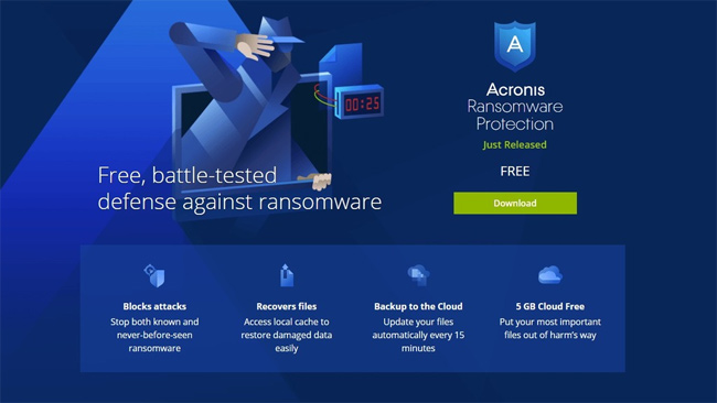 Acronis Ransomware Protection, a completely free anti-ransomware solution for Windows Picture 1