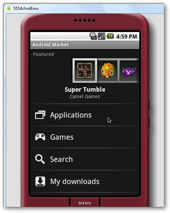 Activate and use Android Market on PC Picture 18