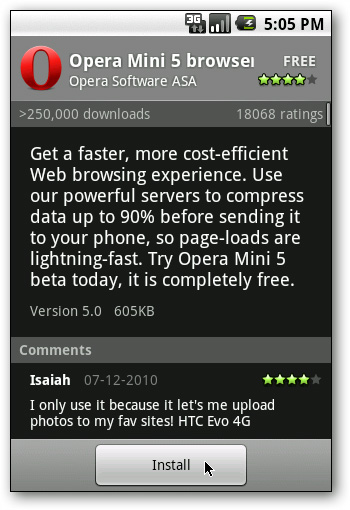 Activate and use Android Market on PC Picture 21