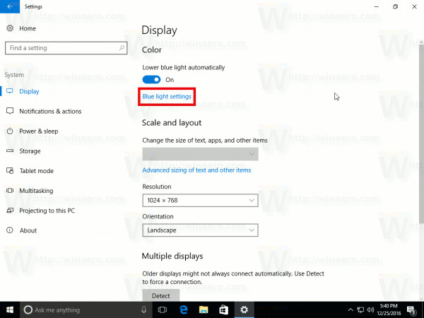 Activate Blue Light mode on Windows 10 Picture 7
