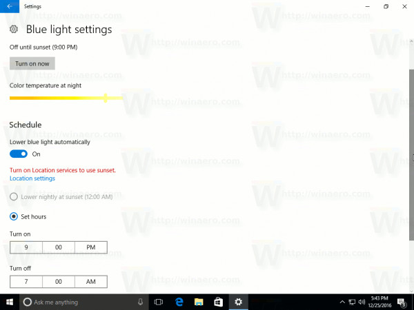 Activate Blue Light mode on Windows 10 Picture 8
