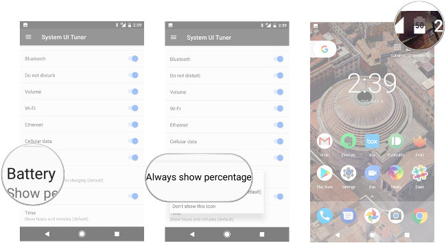 Activate the display of the remaining battery percentage on Google Pixel Picture 3