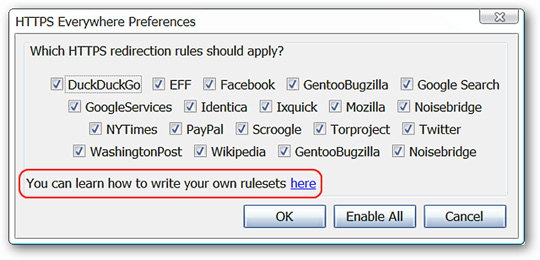 Activate the mechanism to automatically encrypt websites into Firefox Picture 6