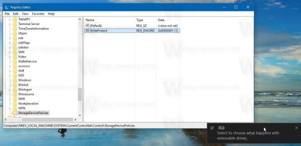 Activate the 'Write Protection' mode of USB on Windows 10 Picture 6
