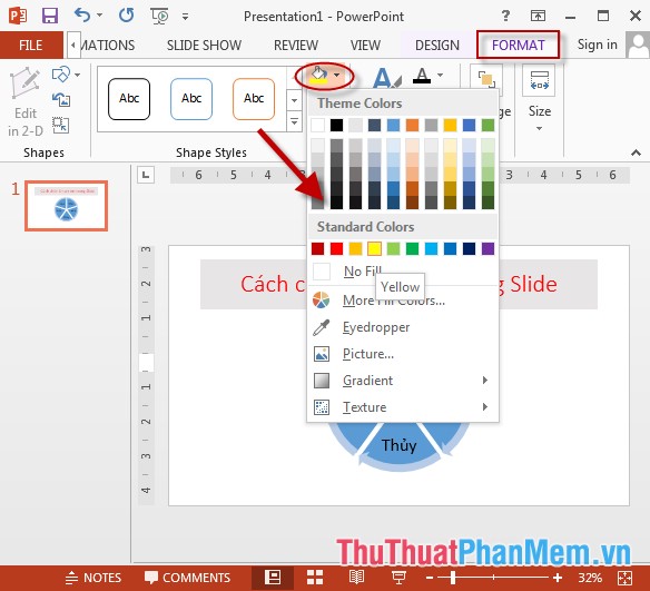 Add a tree diagram (Smart Art) to a Slide in PowerPoint Picture 7
