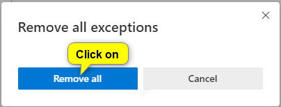 Add and remove exceptions in Tracking Prevention on Microsoft Edge Chromium Picture 13
