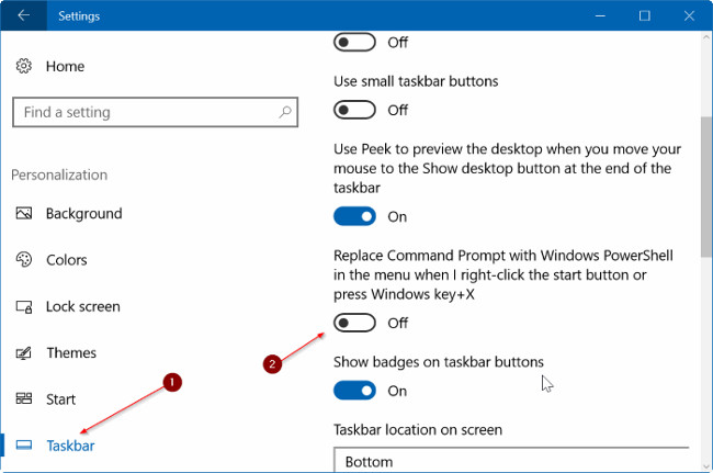 Add Command Prompt to Power User Menu on Windows 10