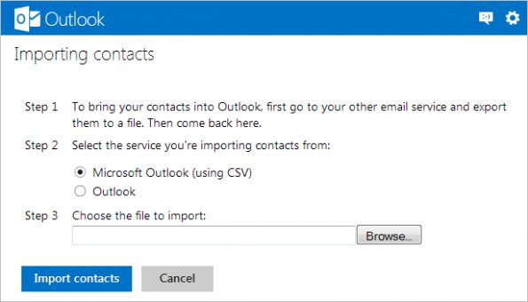 Add contacts to Outlook.com Email Picture 14