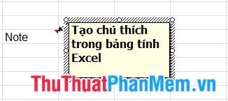 Add, create comments in Excel Picture 1