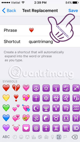 Add emoticons when texting on iPhone Picture 7