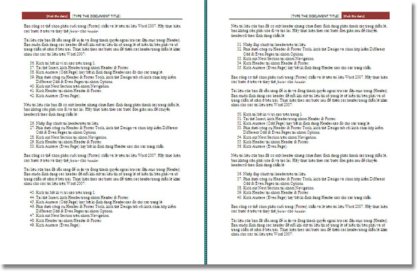 Add even and odd page titles in Word 2007 Picture 5