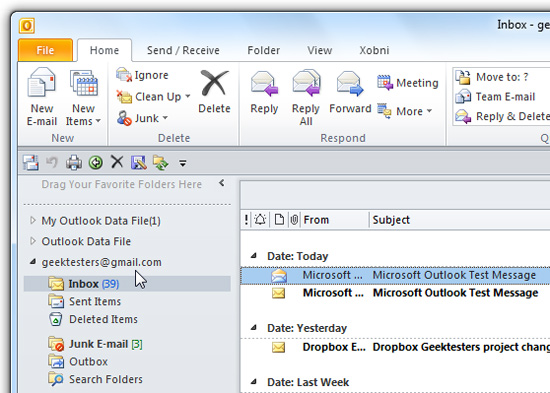 Add Gmail account to Outlook 2010 with POP Picture 16