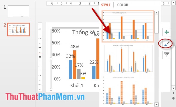 Add graphs to slides in PowerPoint Picture 9