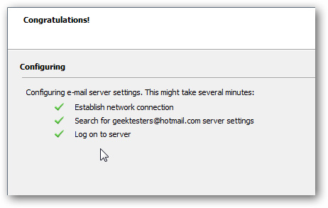 Add Hotmail and Live Email accounts to Outlook 2010 Picture 9