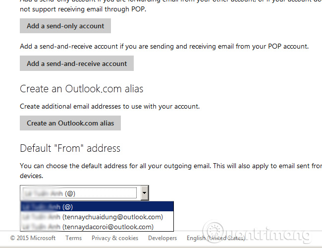 Add new, delete, edit Outlook Email Alias ​​like? Picture 7