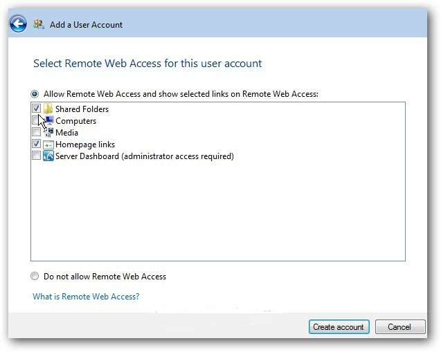 Add or remove user accounts for Windows Home Server 2011 Picture 5