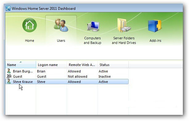 Add or remove user accounts for Windows Home Server 2011 Picture 8