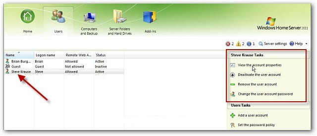 Add or remove user accounts for Windows Home Server 2011 Picture 9