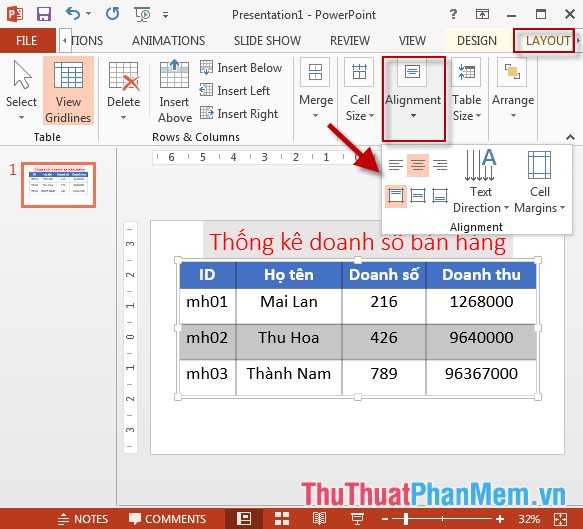 Add tables to slides in PowerPoint Picture 13