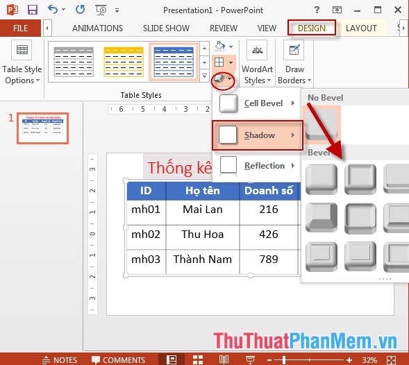 Add tables to slides in PowerPoint Picture 8