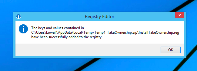Add 'Take Ownership' on Windows Vista, 7, 8, and 8.1 Picture 2
