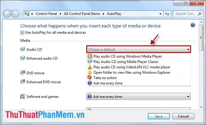Adjust Autoplay option in Windows 7 Picture 5