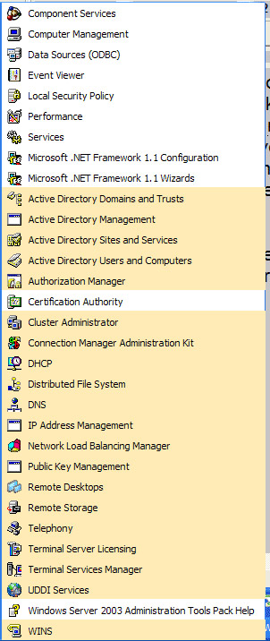Administer Windows Server 2003 from XP workstation Picture 1
