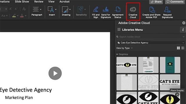 Adobe Creative Cloud has been integrated directly for Powerpoint and Word Picture 2