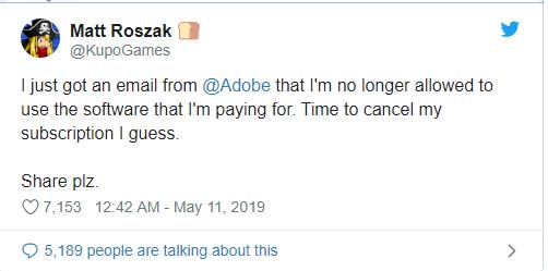 Adobe said users could be sued for 'crimes' using older versions of Photoshop Picture 3