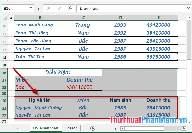 Advanced data filtering in Excel Picture 4