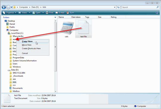 Advanced drag and drop techniques in Windows Vista Picture 11