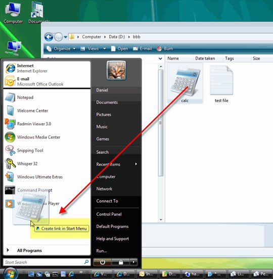 Advanced drag and drop techniques in Windows Vista Picture 3