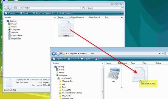 Advanced drag and drop techniques in Windows Vista Picture 6