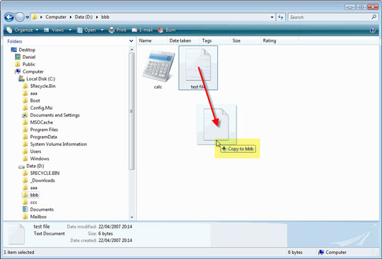Advanced drag and drop techniques in Windows Vista Picture 8