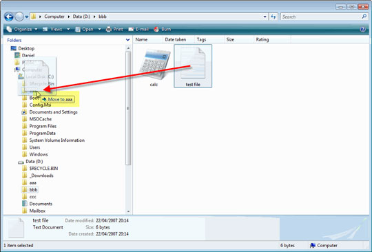 Advanced drag and drop techniques in Windows Vista Picture 9