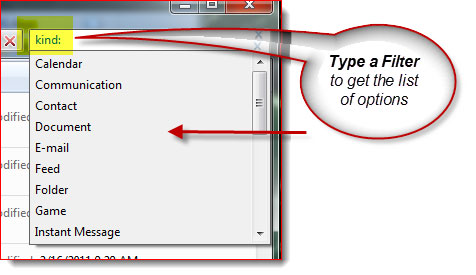 Advanced search in Windows 7 is similar to Windows XP Picture 6
