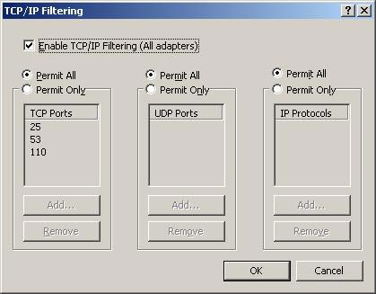 Advanced TCP / IP settings in Windows 2003 Picture 4